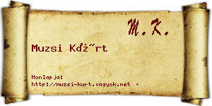 Muzsi Kürt névjegykártya